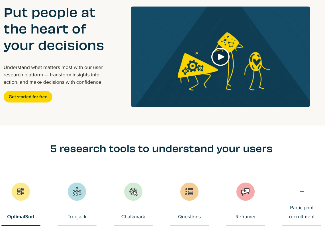 Five-seconds testing method User testing and UX research platform