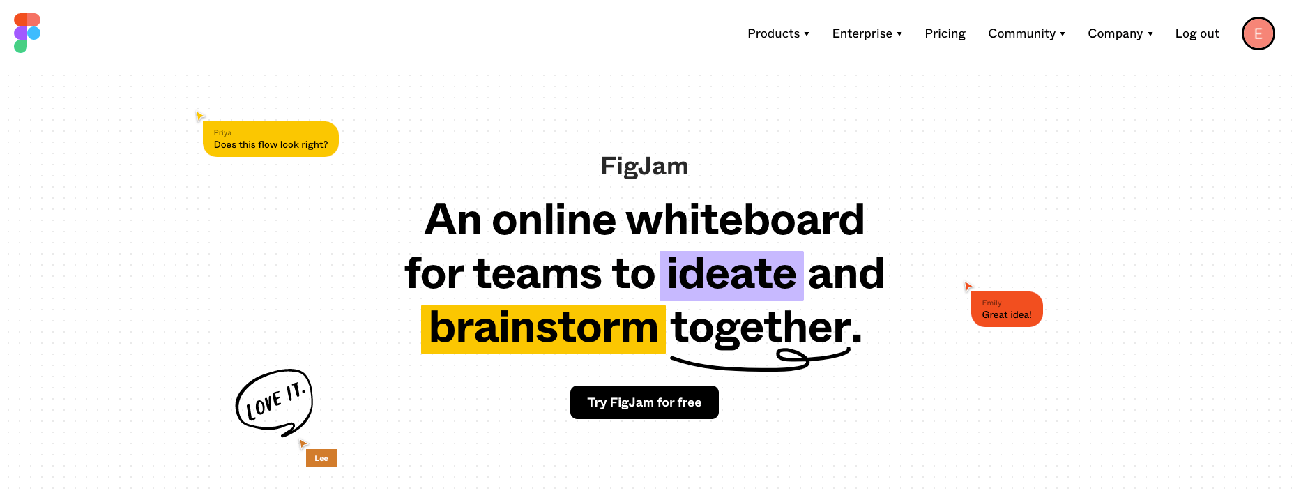 FigJam ideation tool main website