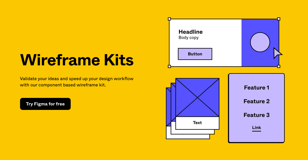 Figma wireframing tool homepage