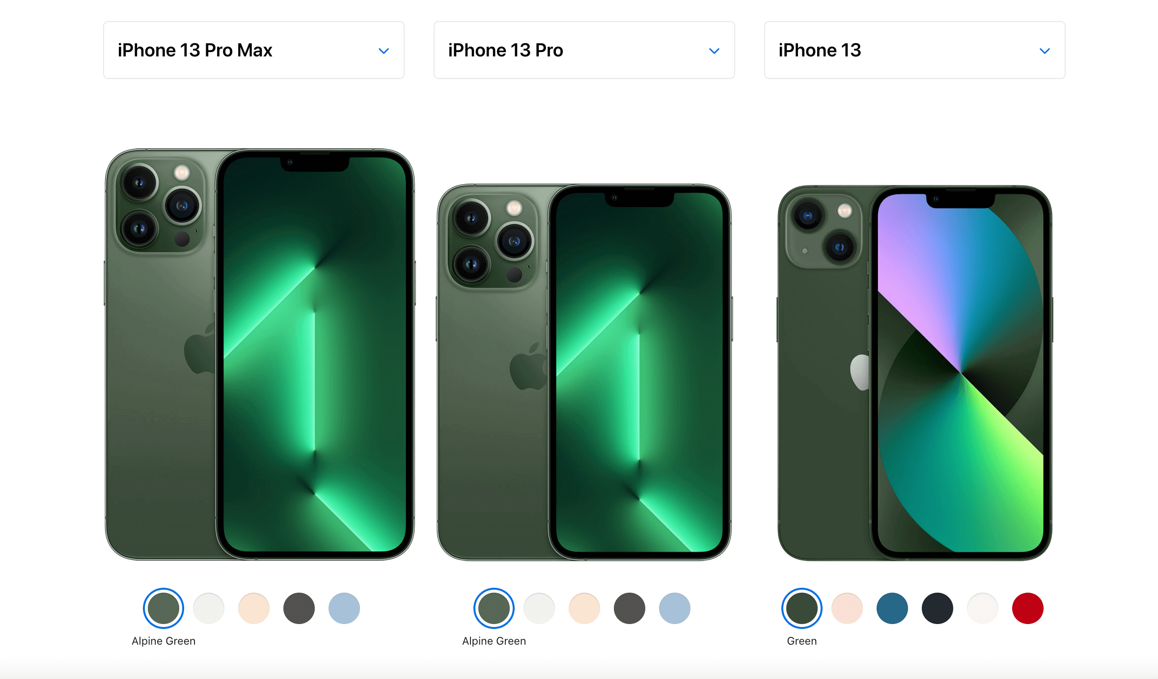 Good UX: Apple compare feature