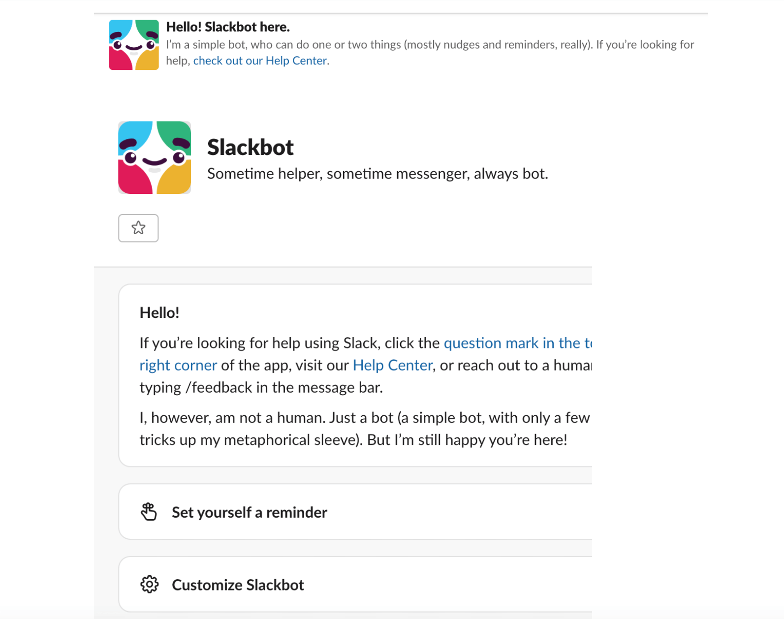 Slackbot Content Design