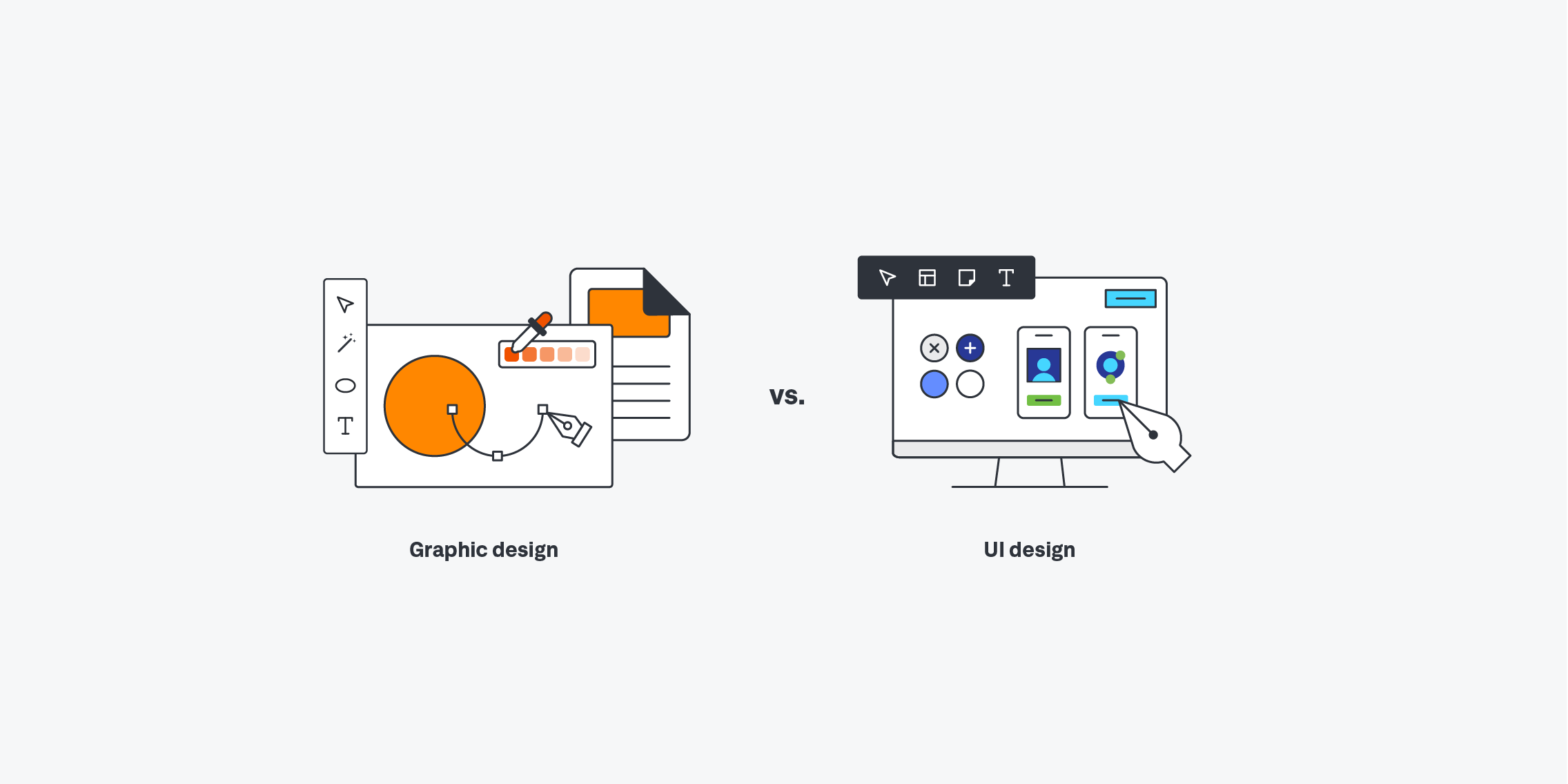 graphic design vs ui design header image