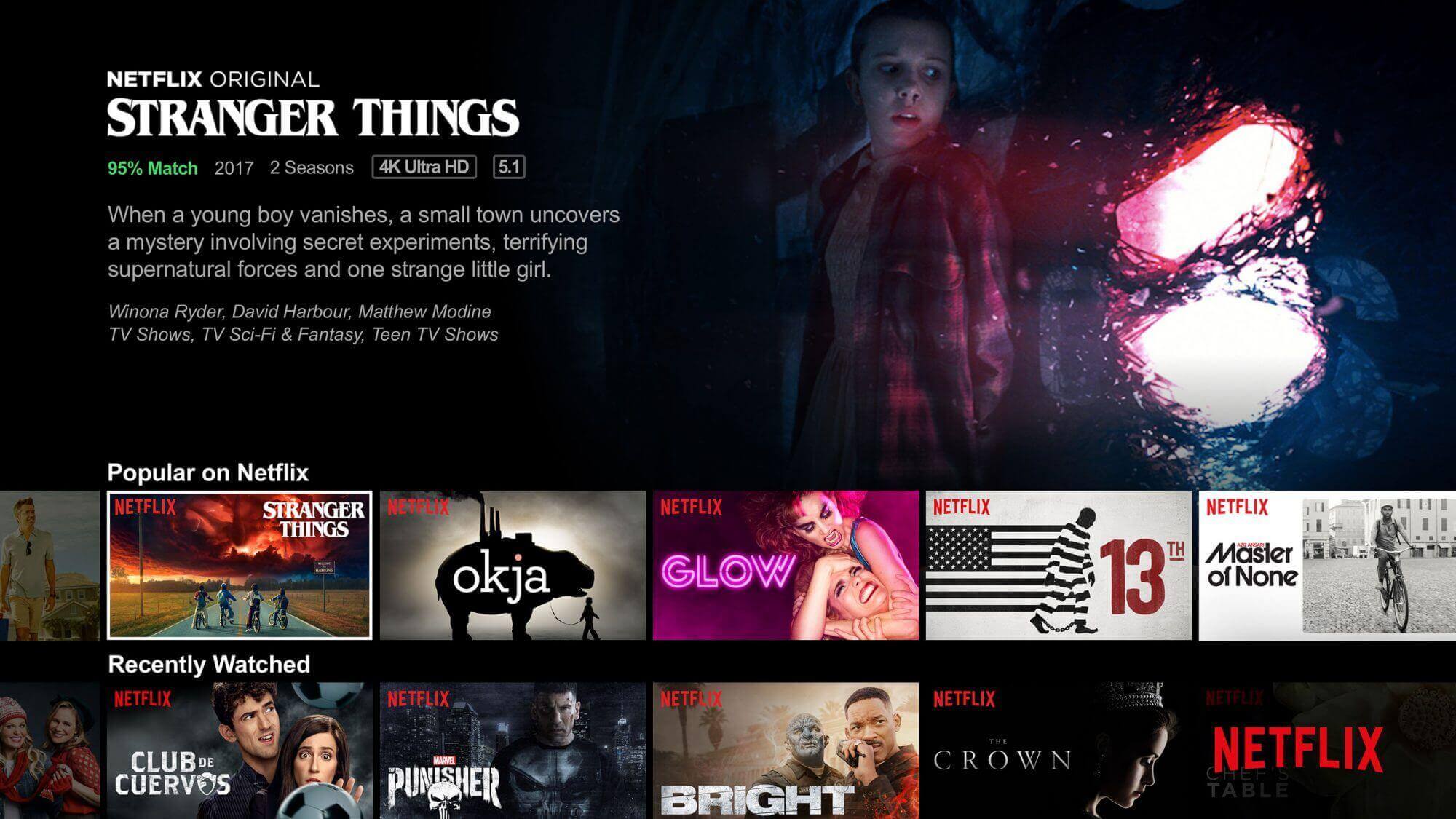 netflix homepage