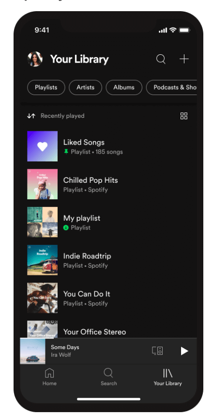 spotify mobile example