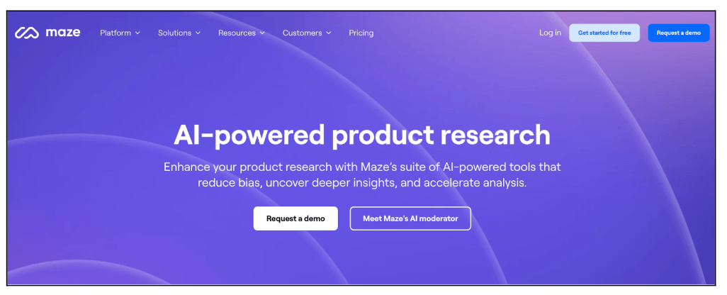 Top AI UX research tools: How to power up your user research 4 AI-powered product research Maze promotional banner