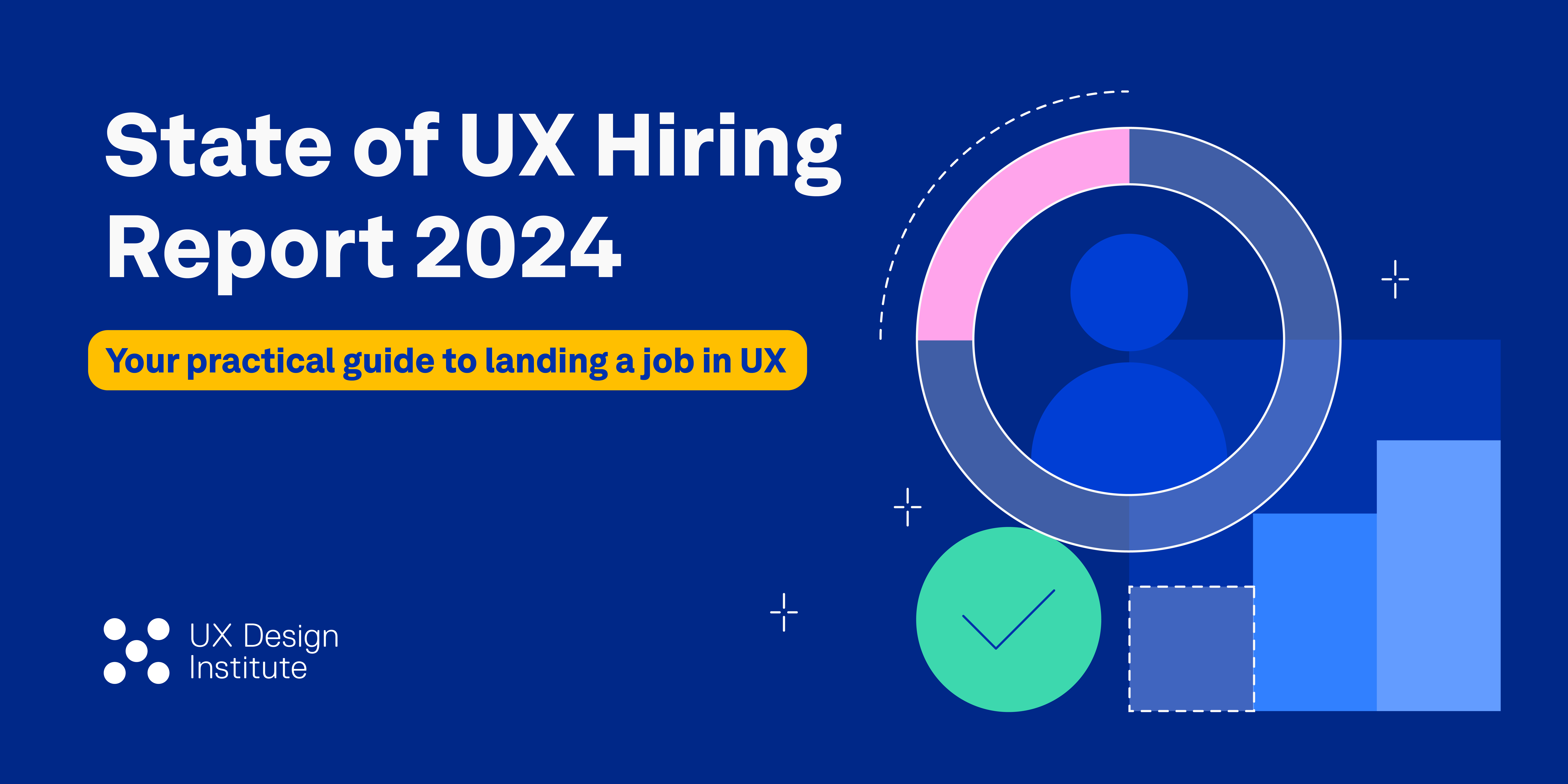 Illustration with the title of the State of UX Hiring Report 2024 - ux jobs