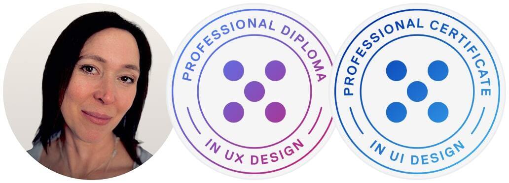 Paula Rimmer with course badges