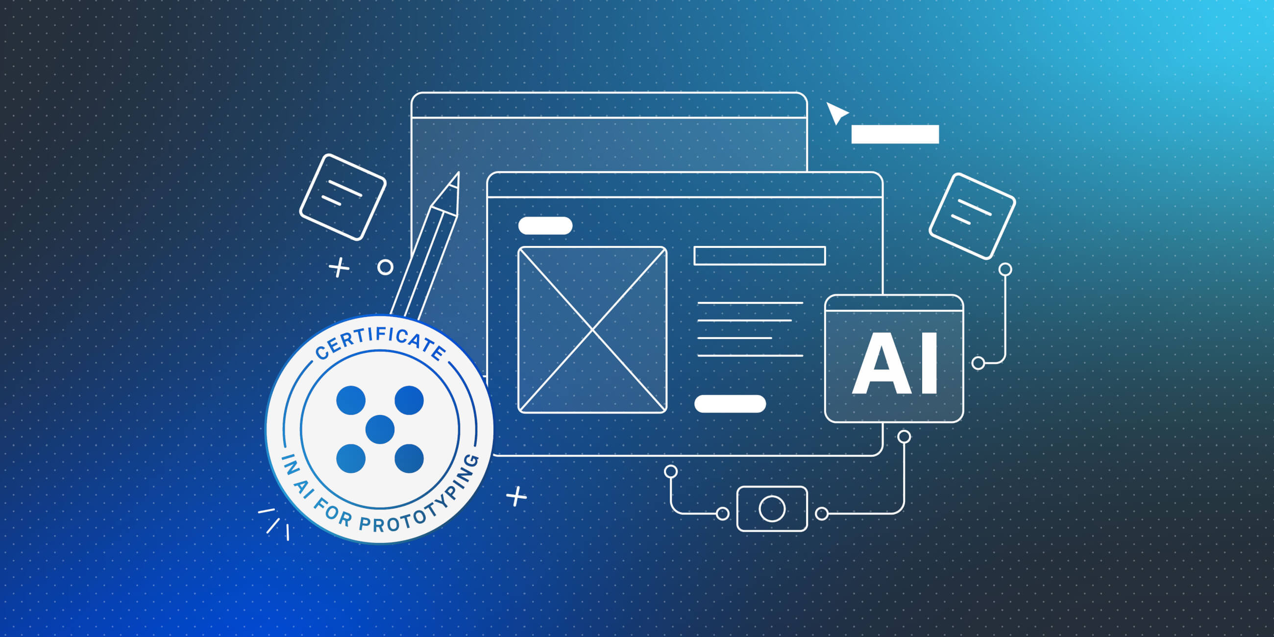 Certificate in AI for Prototyping course banner by the UX Design Institute