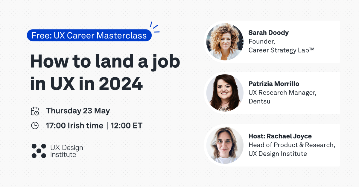 UX career masterclass form